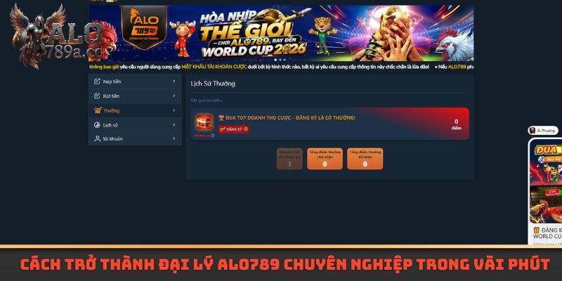 Cách trở thành đại lý Alo789 chuyên nghiệp trong vài phút 